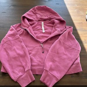 Lululemon scuba Cropped Hooded Sweatshirt pink size M/L